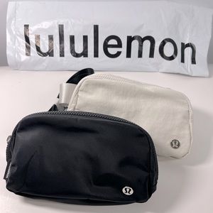 Lululemon everywhere belt bag one White Opal and one Black NWT one size